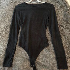 Abercrombie & Fitch Long-Sleeve Cozy Bodysuit - Black